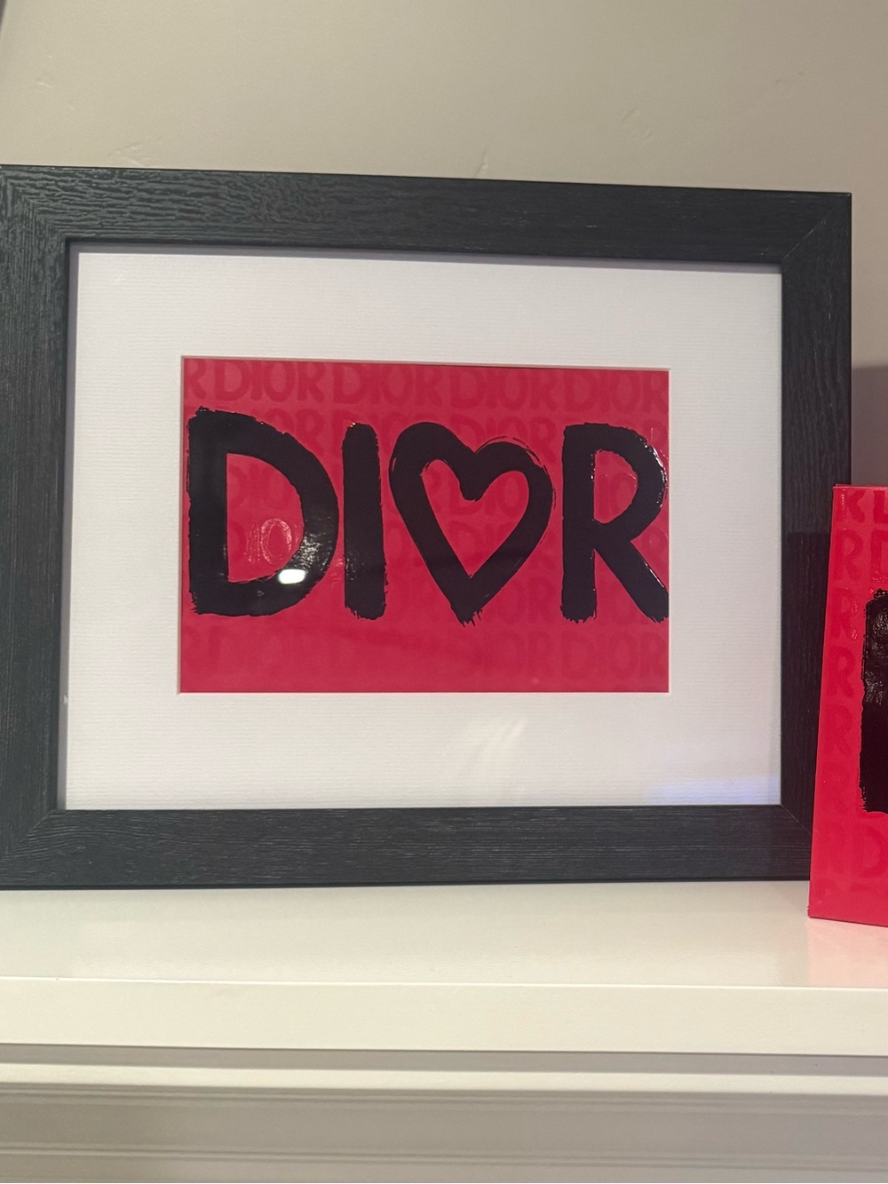Dior Pink and Black Logo Gift Bag Print - Dior Art - Dior Gifts - Picture 3 of 3